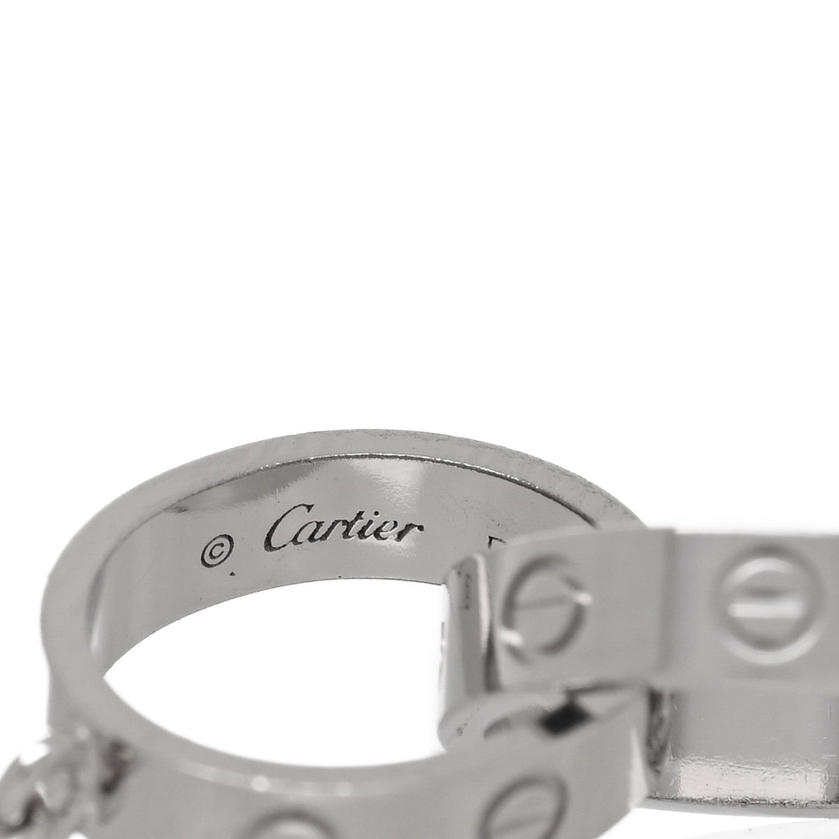 18K White Gold Interlocking LOVE Necklace