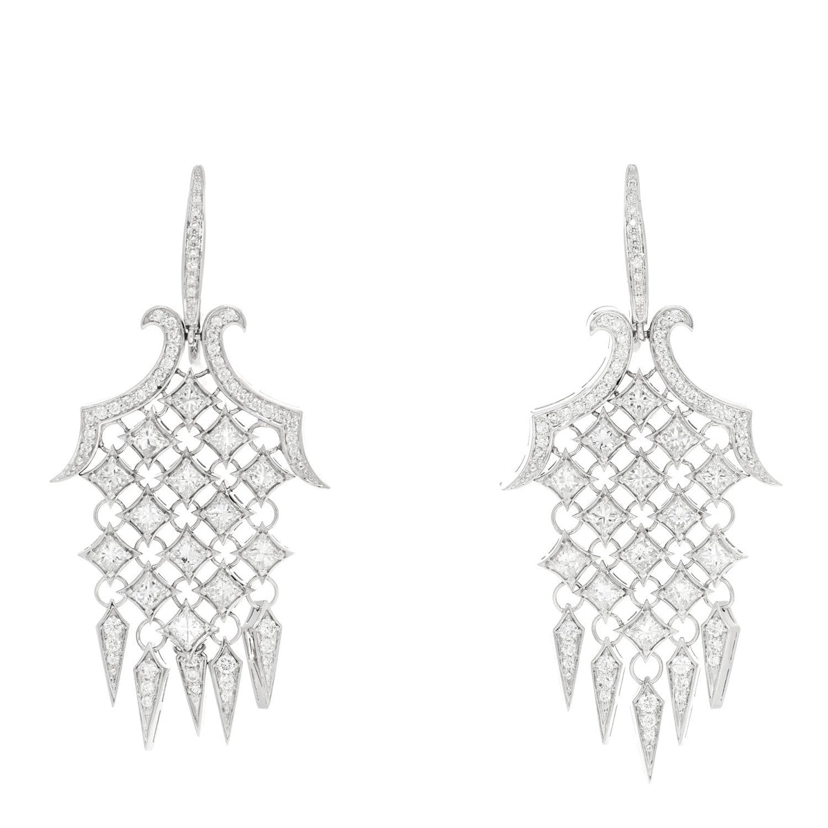 Parker & West by FASHIONPHILE18K White Gold Diamond 4.25ctw Chandelier Earrings