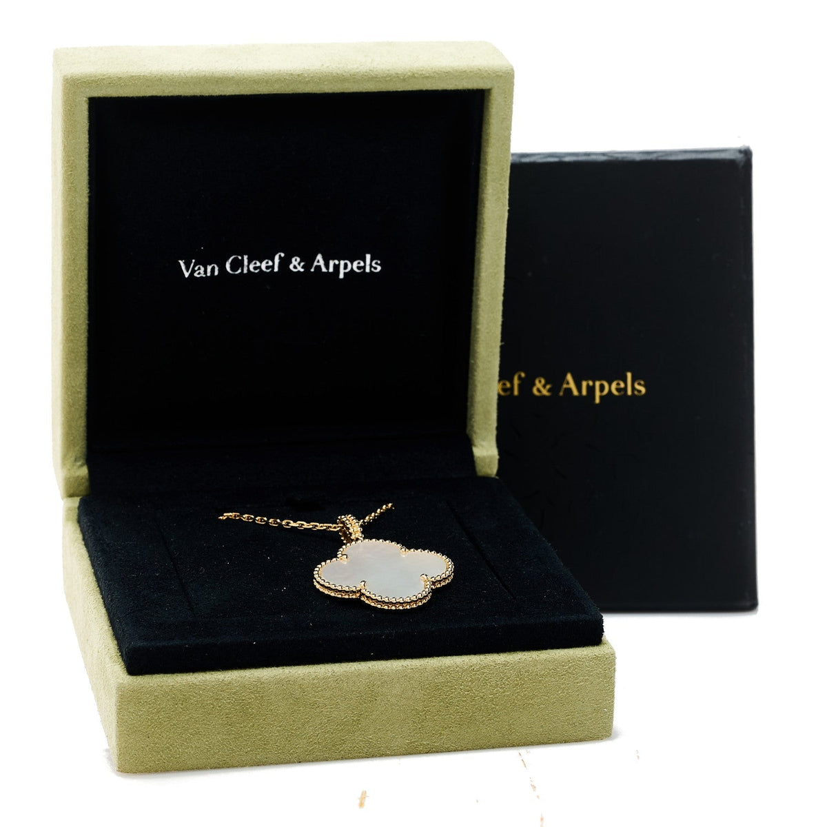 Van Cleef & Arpels 18K Yellow Gold Mother of Pearl Magic Alhambra Long Necklace