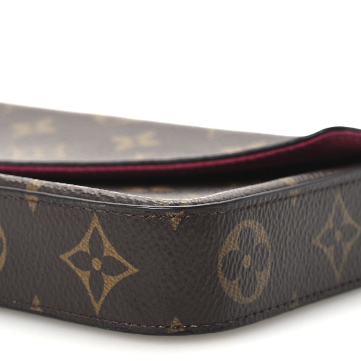 Louis Vuitton Monogram Pochette Felicie Chain Wallet Fuchsia