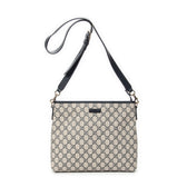 Zip Top Messenger Bag GG Coated Canvas Medium