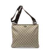 Zip Top Messenger Bag GG Coated Canvas Large