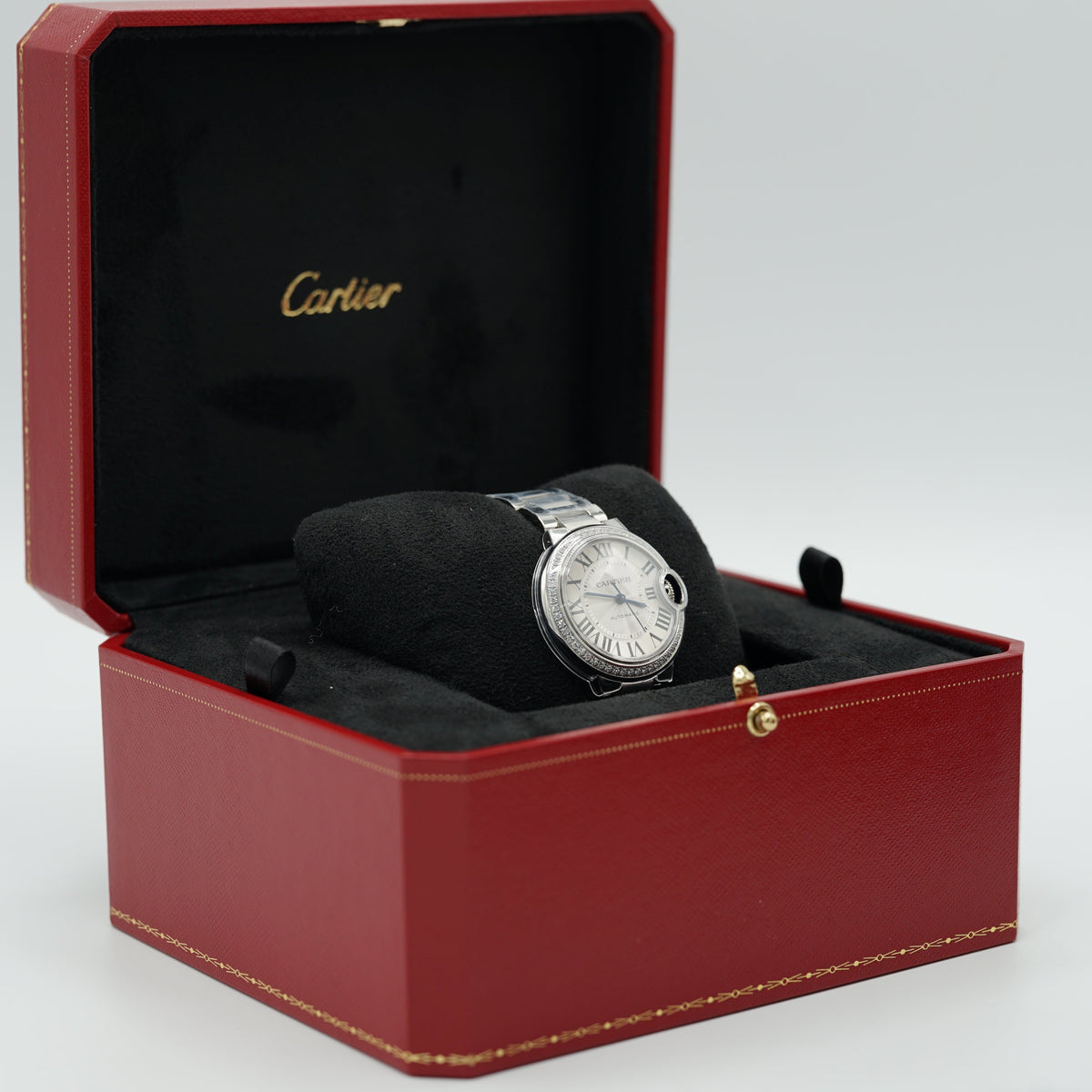Cartier Ballon Bleu 36 mm Steel Silver Dial Bracelet W4BB0024