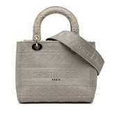 Lady D-Lite Bag Cannage Embroidered Canvas Medium