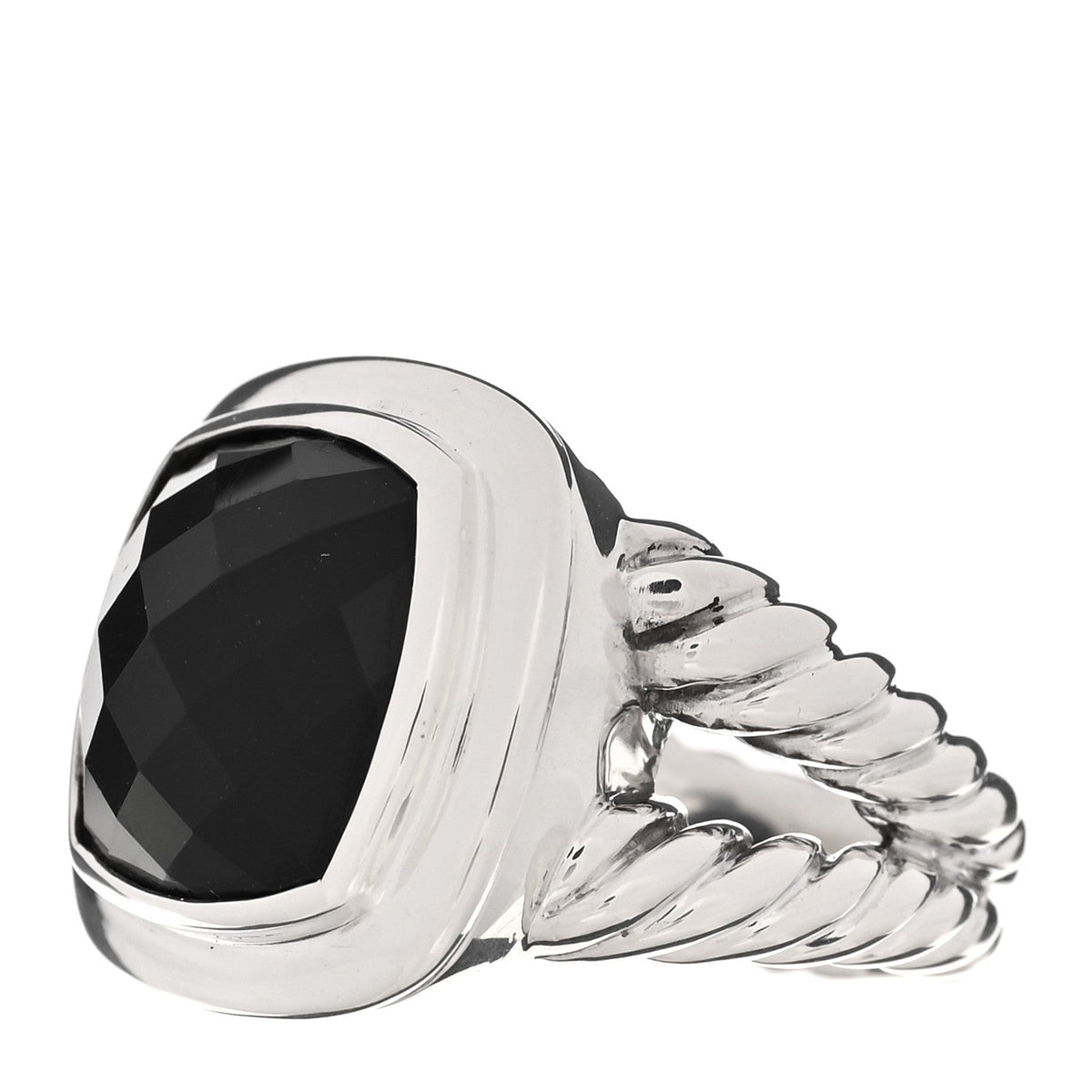 Sterling Silver Black Onyx 14mm Albion Ring 52 6