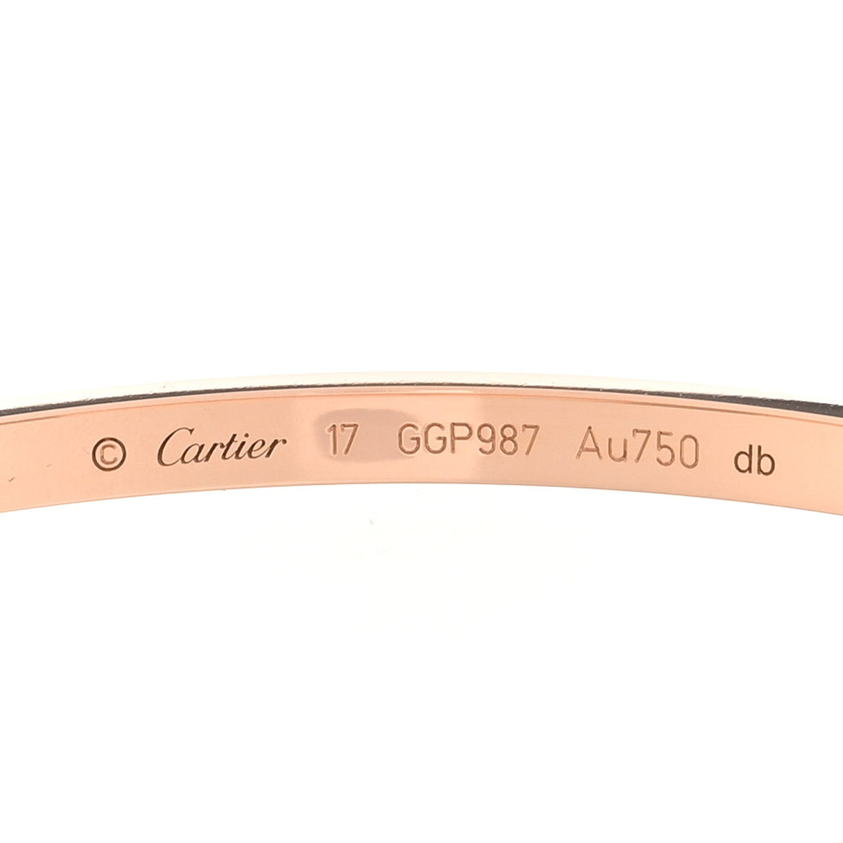 18K Pink Gold Small LOVE Bracelet 17