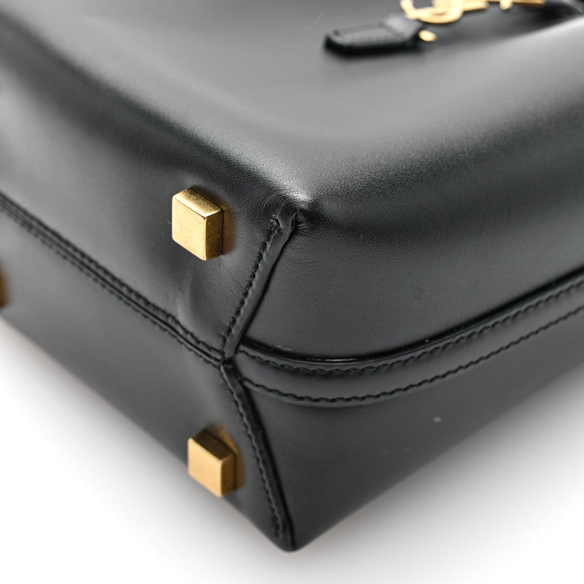 Saint Laurent Shiny Calfskin Le 37 Mini Bucket Bag Black