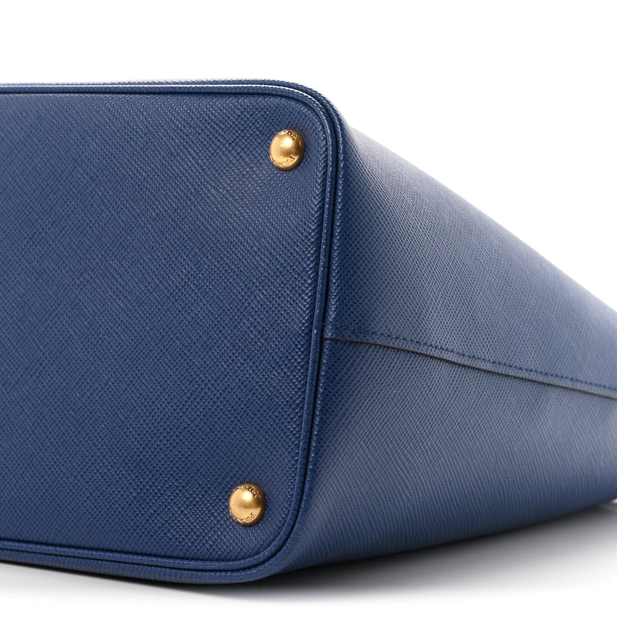 Prada Saffiano Cuir Front Pocket Tote Bluette