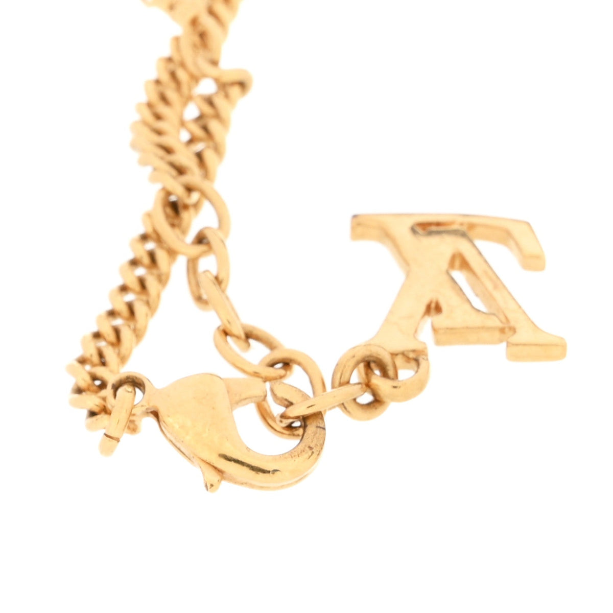 Louis Vuitton Brass Sweet Monogram Charm Bracelet Gold Multicolor