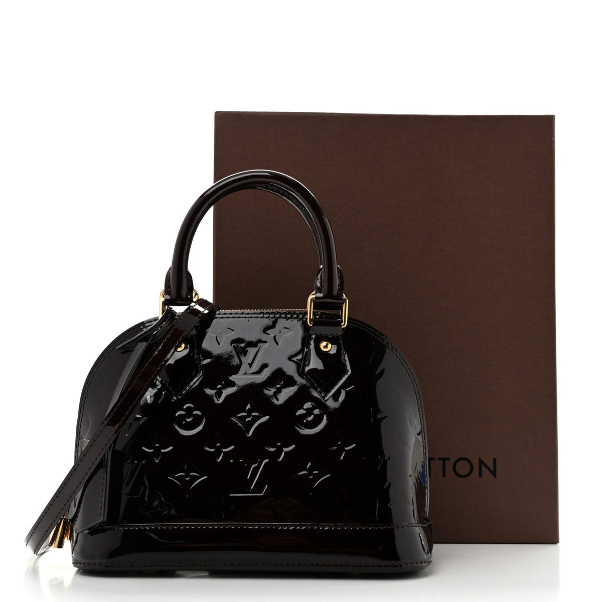 Louis Vuitton Vernis Alma BB Amarante