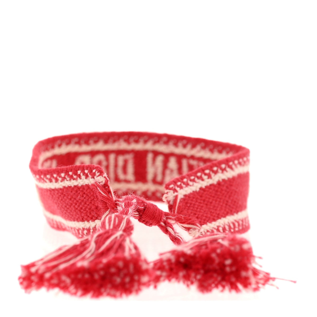Christian DiorWoven Cotton J'Adior Friendship Bracelet Red