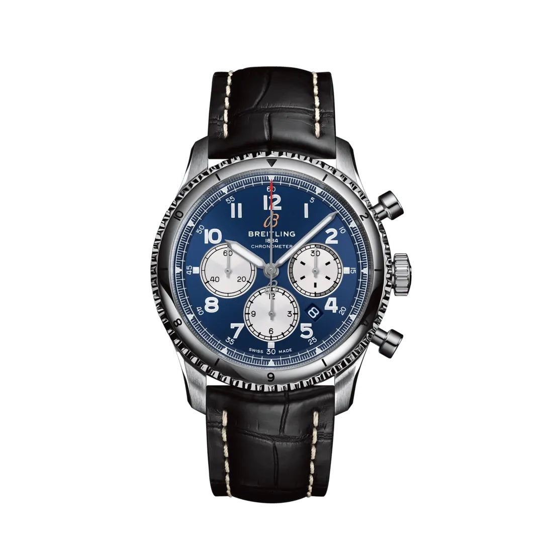 BT Aviator 8 B01 Chronograph 43 Stainless Steel Ref# AB0119131C1P1