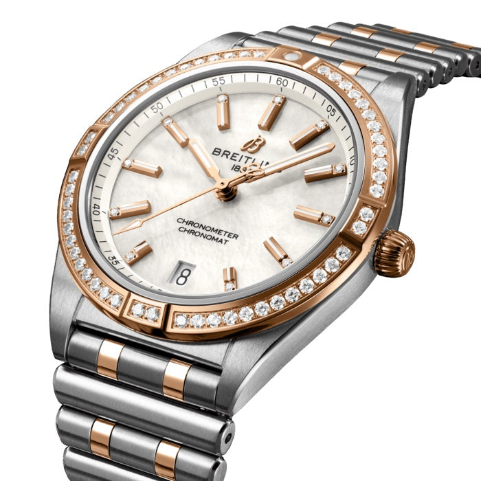 BT Chronomat Automatic 36 Stainless Steel & 18k Red Gold (Gem-set) Ref# U10380591A2U1