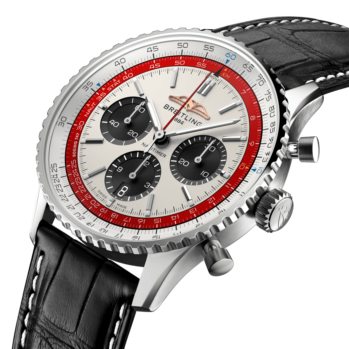 BT Navitimer B01 Chronograph 43 Boeing 747, Stainless steel, Ref# AB01383B1G1P1, Unworn 2024