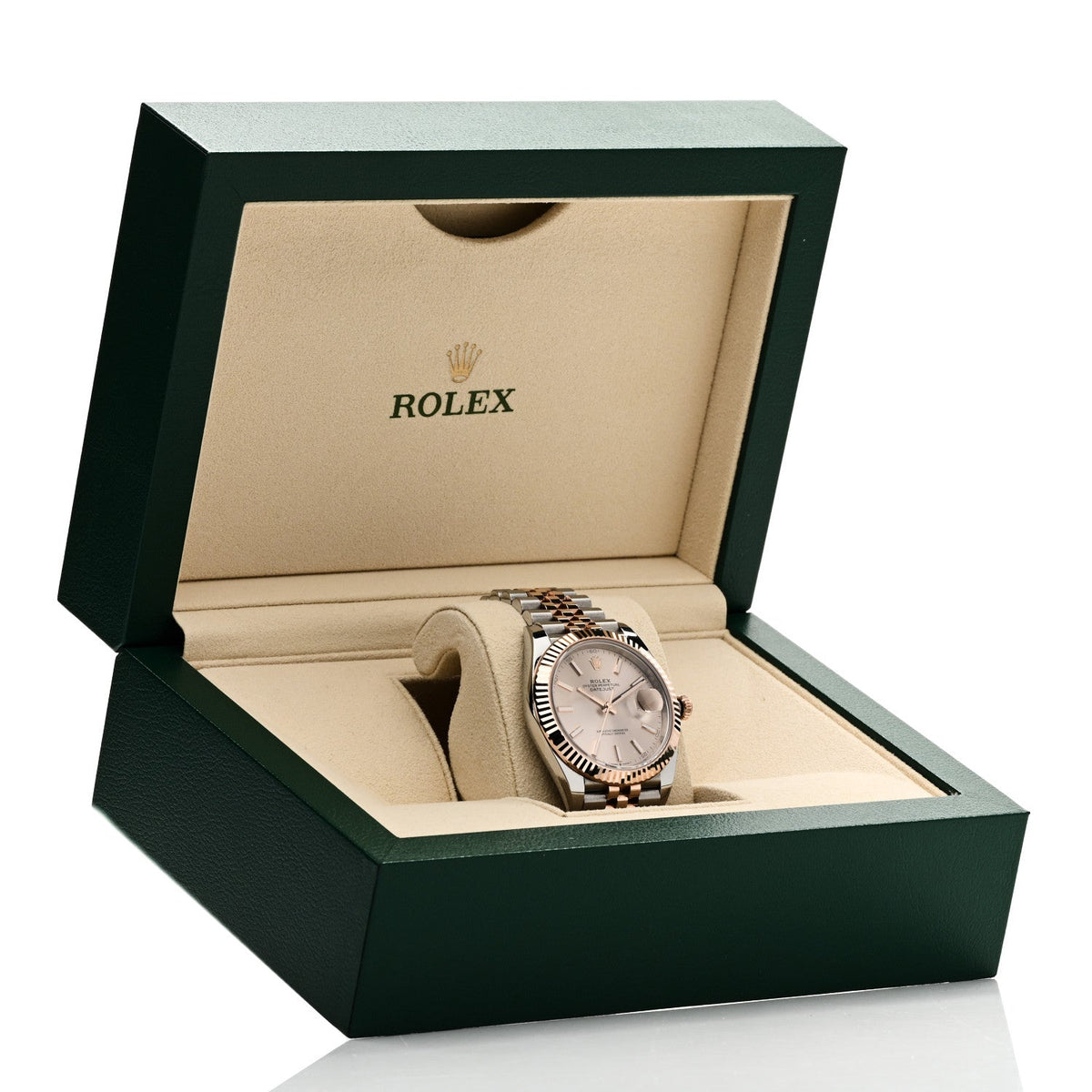 Rolex Stainless Steel 18K Everose Gold Men's 41mm Datejust Watch 126331