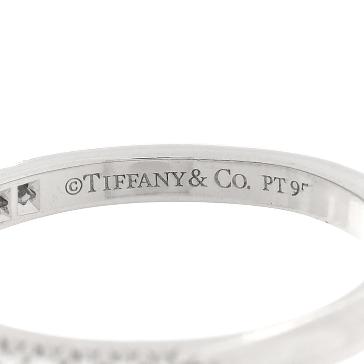 Platinum Diamond .17ctw Half Circle Soleste Band Ring 50 5.5