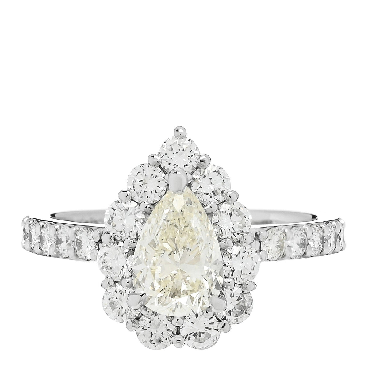 Parker & West by FASHIONPHILEPlatinum Diamond 1.15ct Pear Cut Halo Engagement Ring 53 6.25
