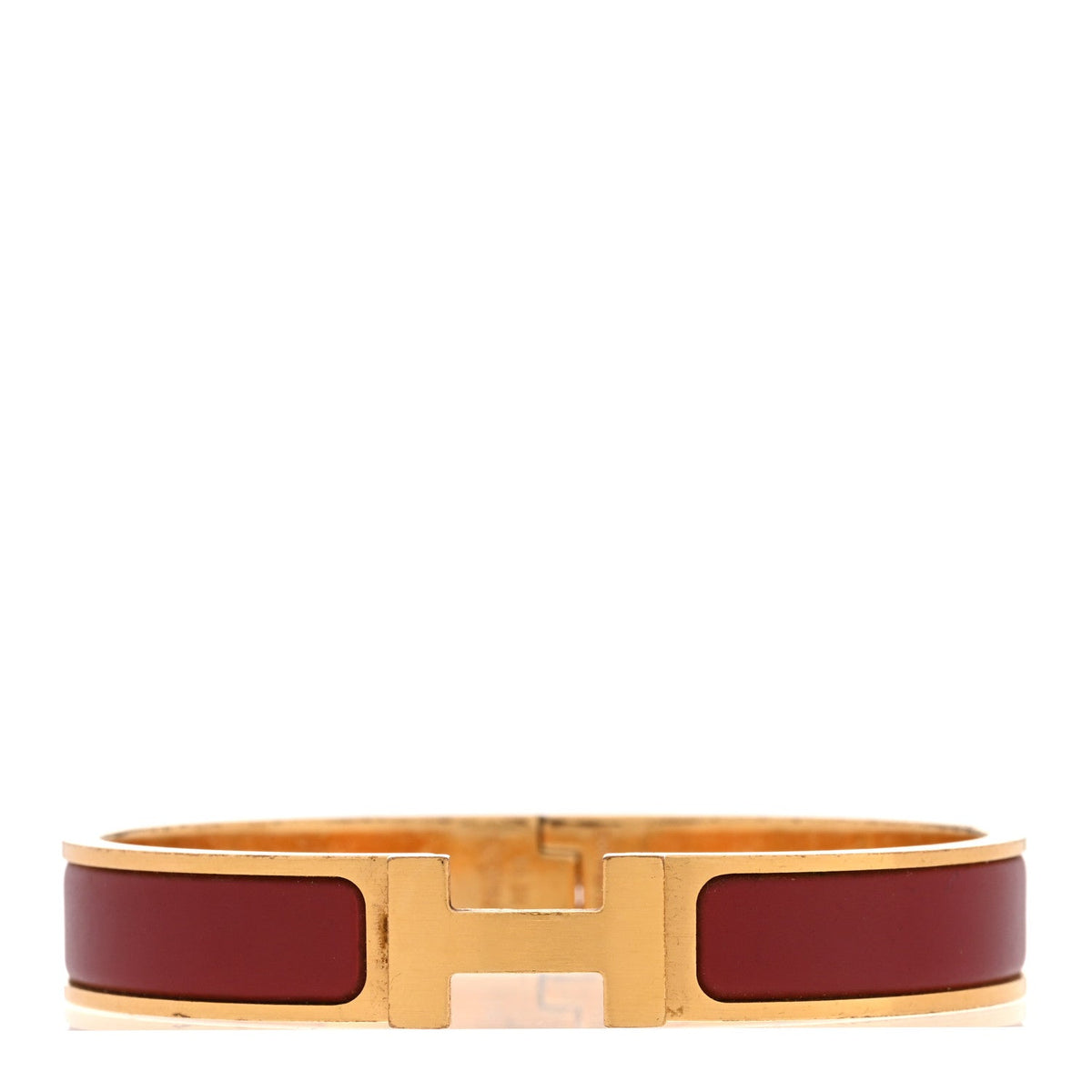 Matte Enamel Narrow Clic Clac HH Bracelet T4 Rouge H