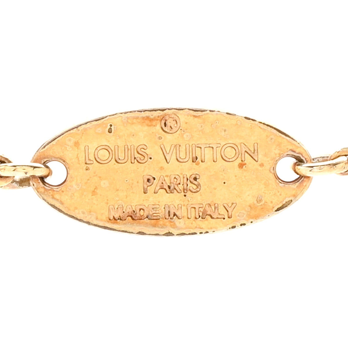 Louis Vuitton Metal Fall in Love Heart Pendant Necklace Gold