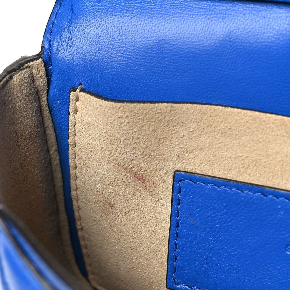 Givenchy Goatskin Quilted GV3 Mini Pocket Convertible Bag Blue