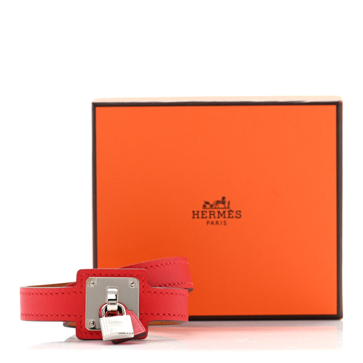 Hermes Swift Calfskin O'Kelly Double Tour Bracelet Red