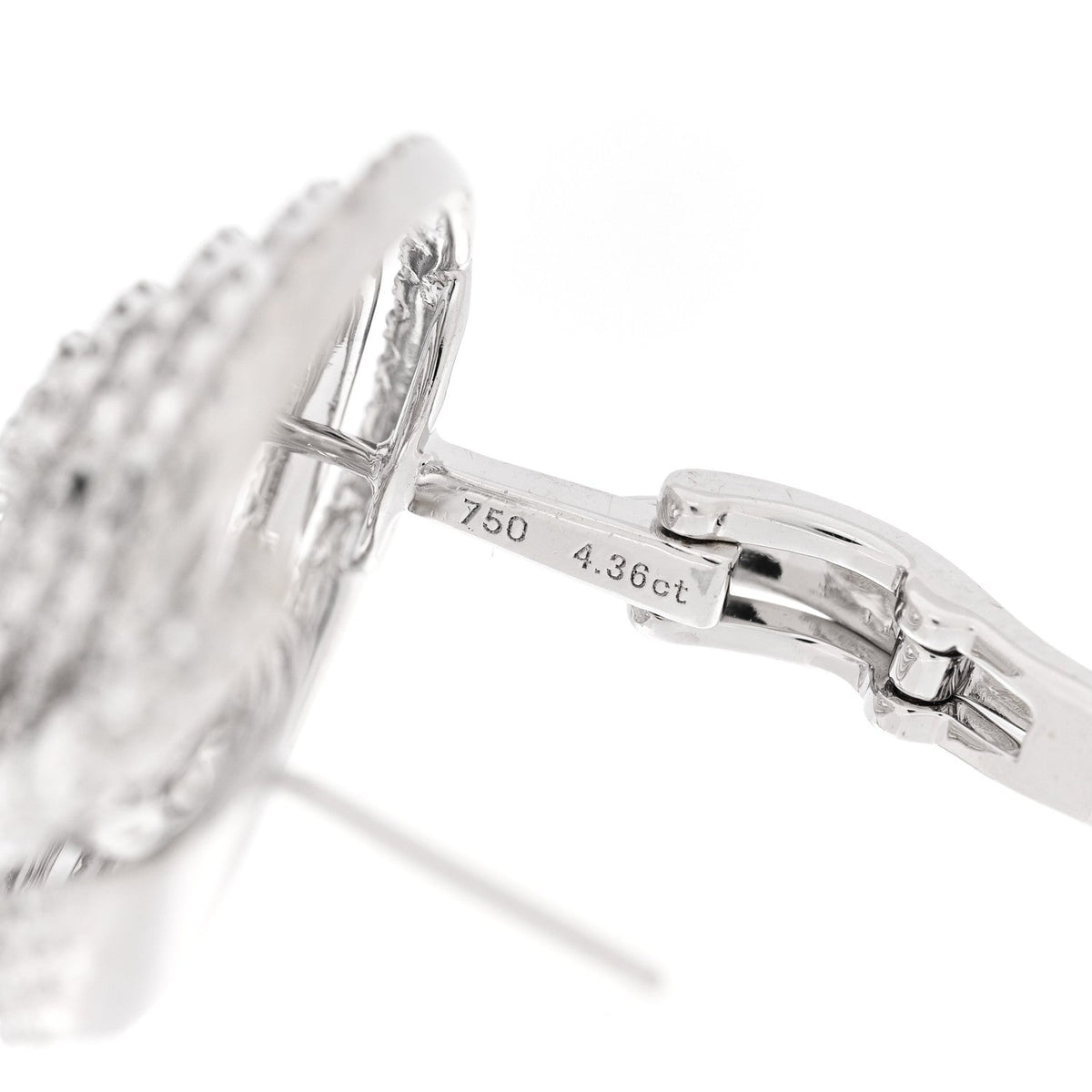 Parker & West 18K White Gold Diamond 4.36ctw Swirl Earrings