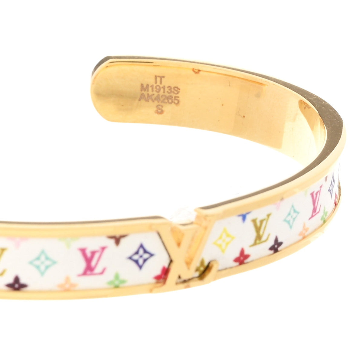 Louis Vuitton Monogram Multicolor LV Initiales Bracelet S White