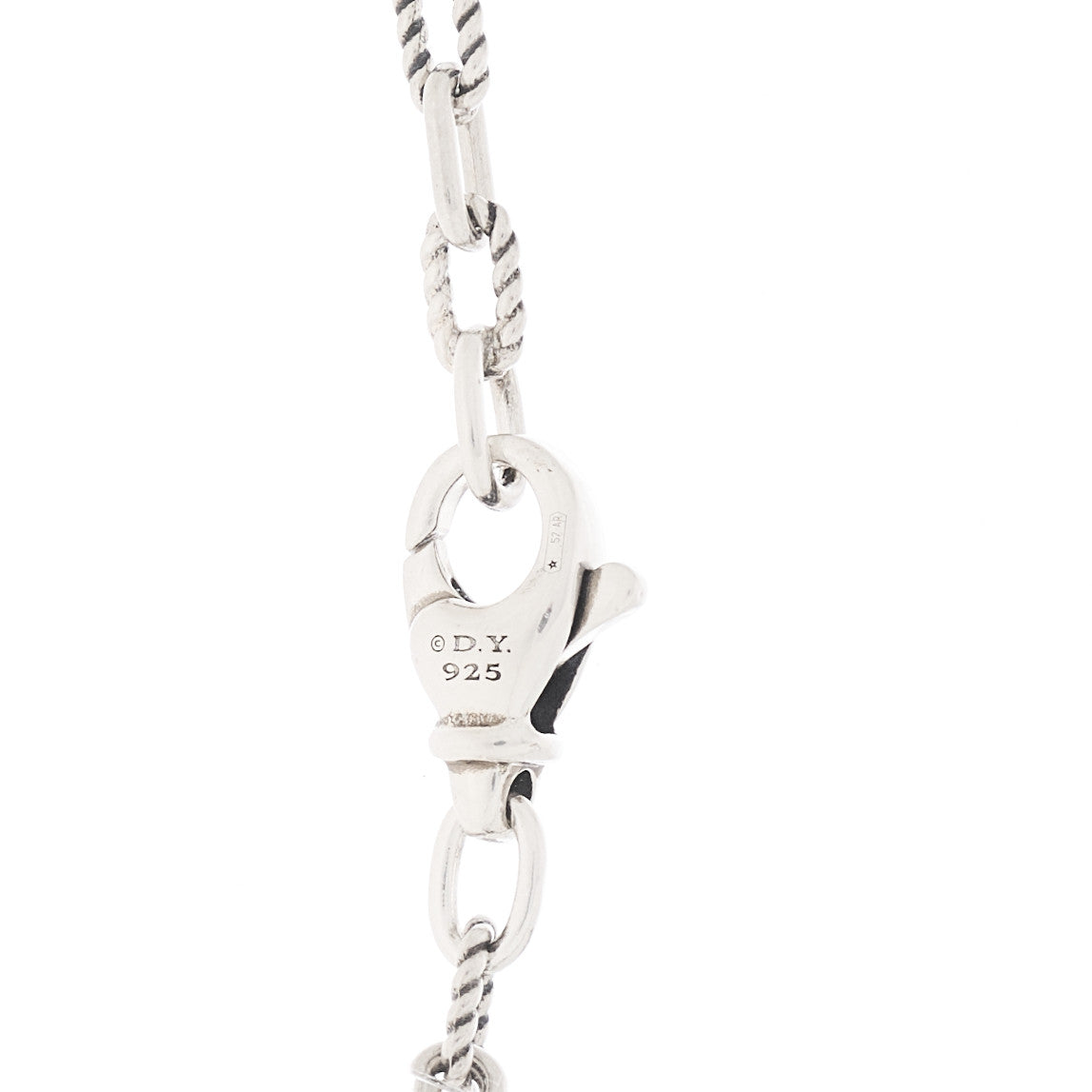 David Yurman Sterling Silver Black Onyx Cross Pendant Necklace