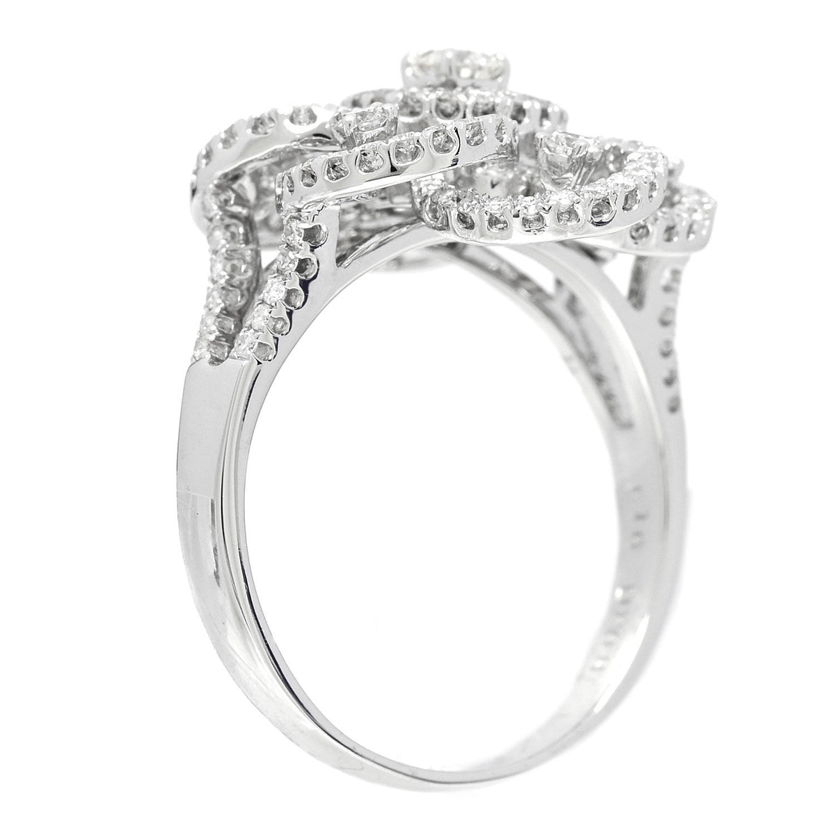 Parker & West by FASHIONPHILE18K White Gold Diamond 1.24ctw Flower Ring 59 8.75