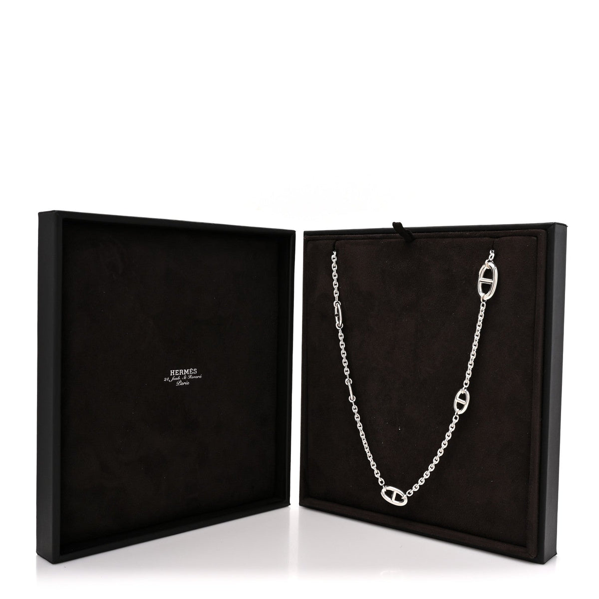 Hermes Sterling Silver Farandole Necklace 120