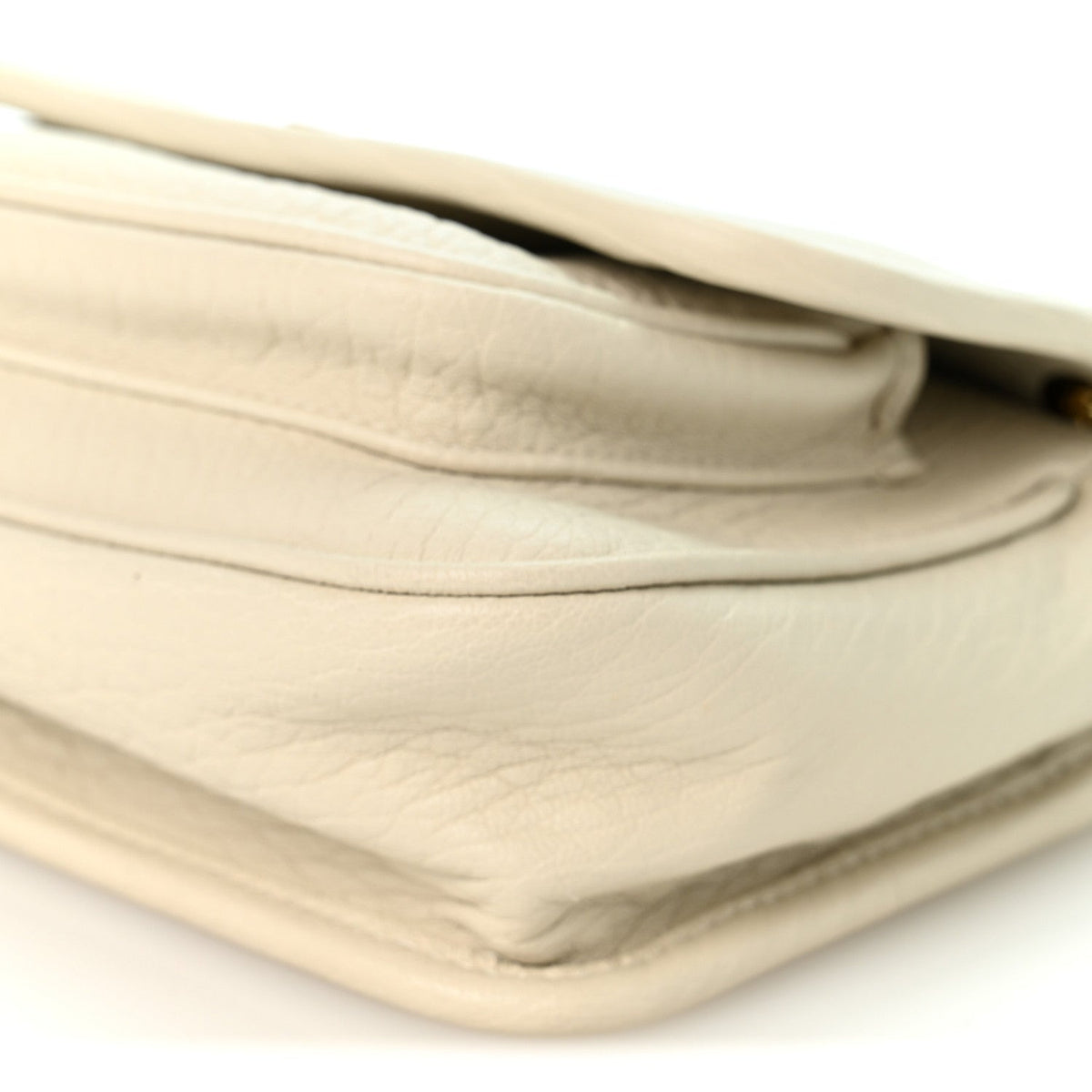 Saint Laurent Grained Lambskin Monogram Mini Niki Chain Satchel Crema Soft