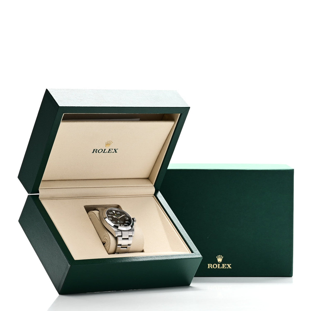 Rolex Stainless Steel 40mm Air-King Oyster Perpetual Watch Black 126900