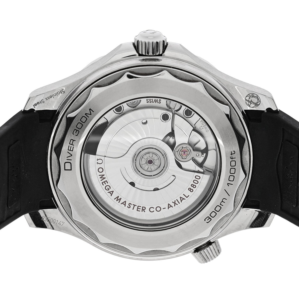 Omega Stainless Steel Rubber 42mm Seamaster Diver 300M Watch Black 210.32.42.20.01.001