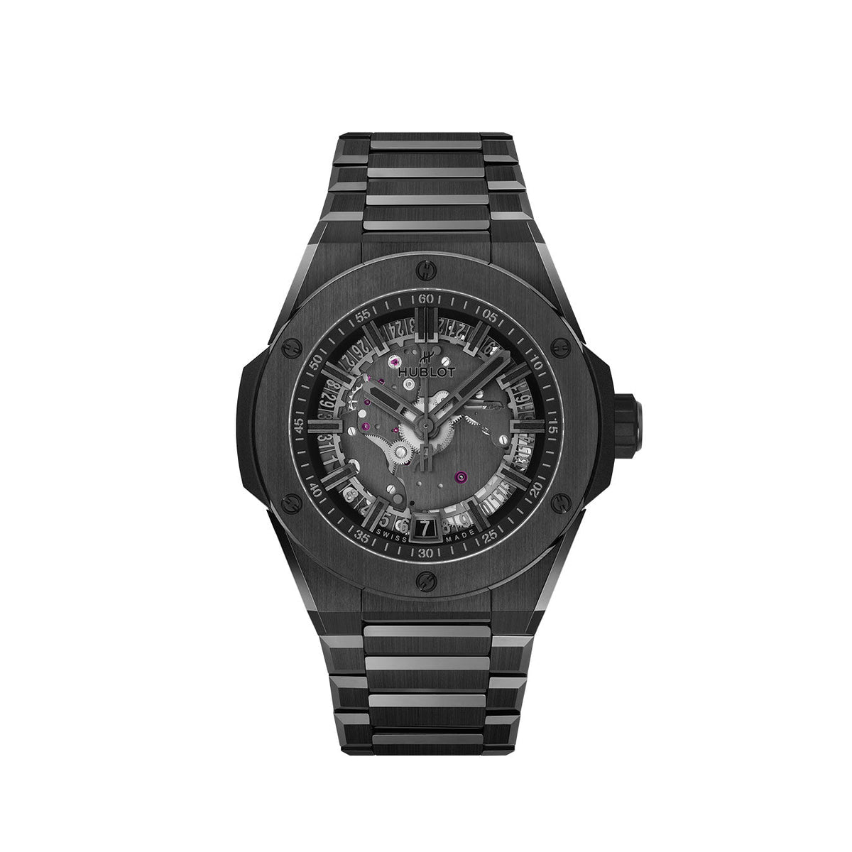 HB Big Bang INTEGRATED TIME ONLY ALL BLACK Ref# 456.CX.0140.CX