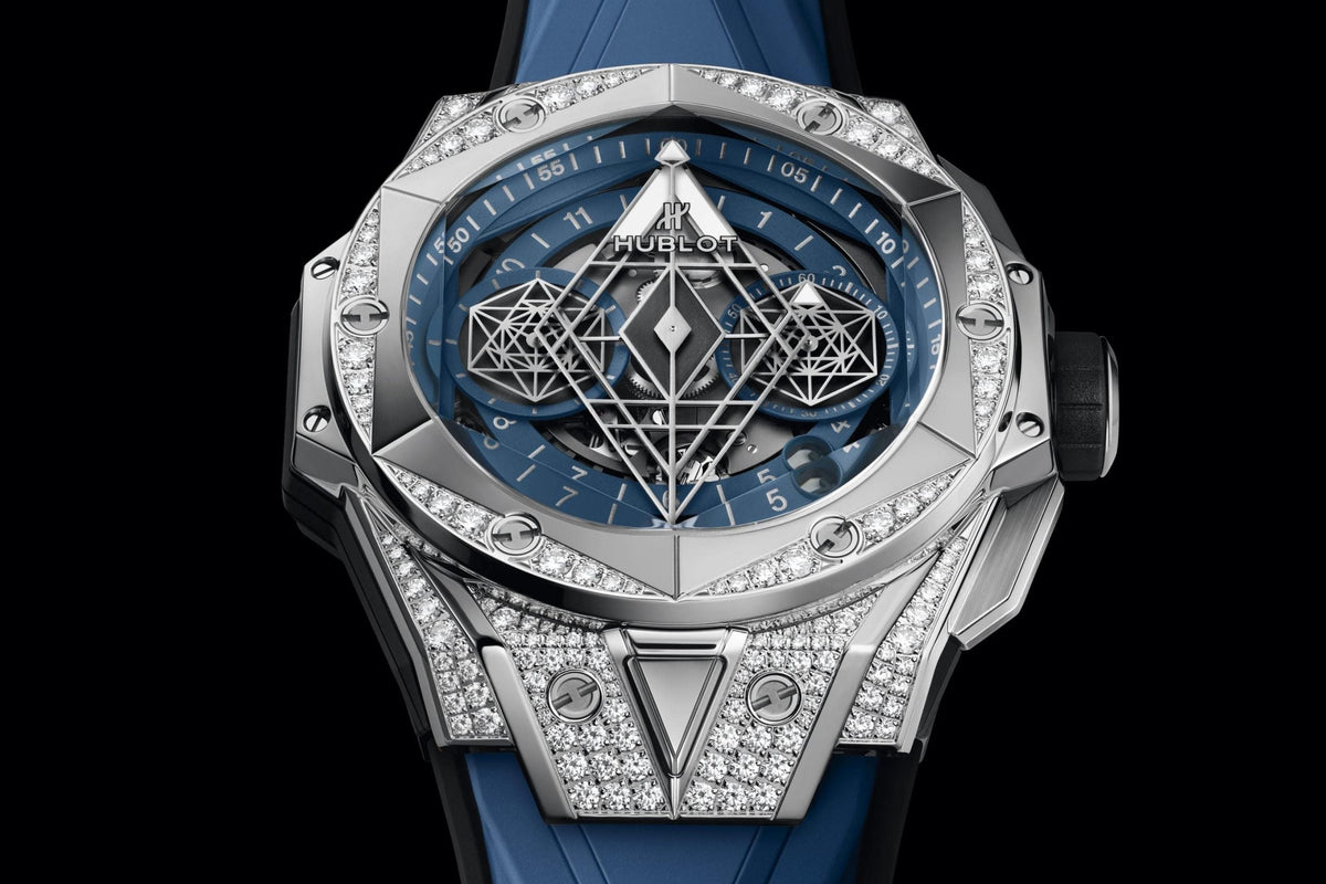 HB Big Bang Sang Bleu II Titanium Blue Pavé, Reference 418.NX.5107.RX.1604.MXM20