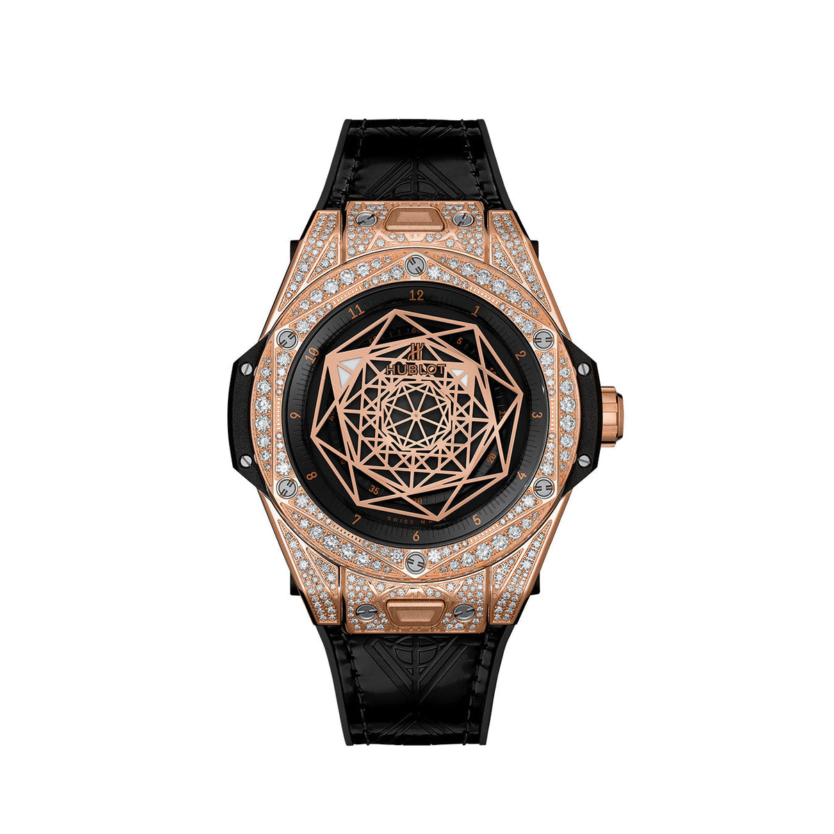 HB Big Bang SANG BLEU KING GOLD PAVÉ Ref# 465.OS.1118.VR.1704.MXM18
