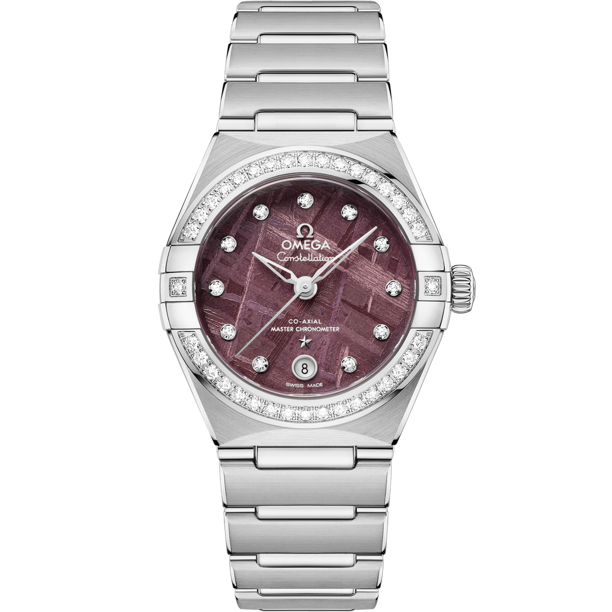 Omega Constellation 29 mm Steel Purple Dial Bracelet 131.15.29.20.99.001