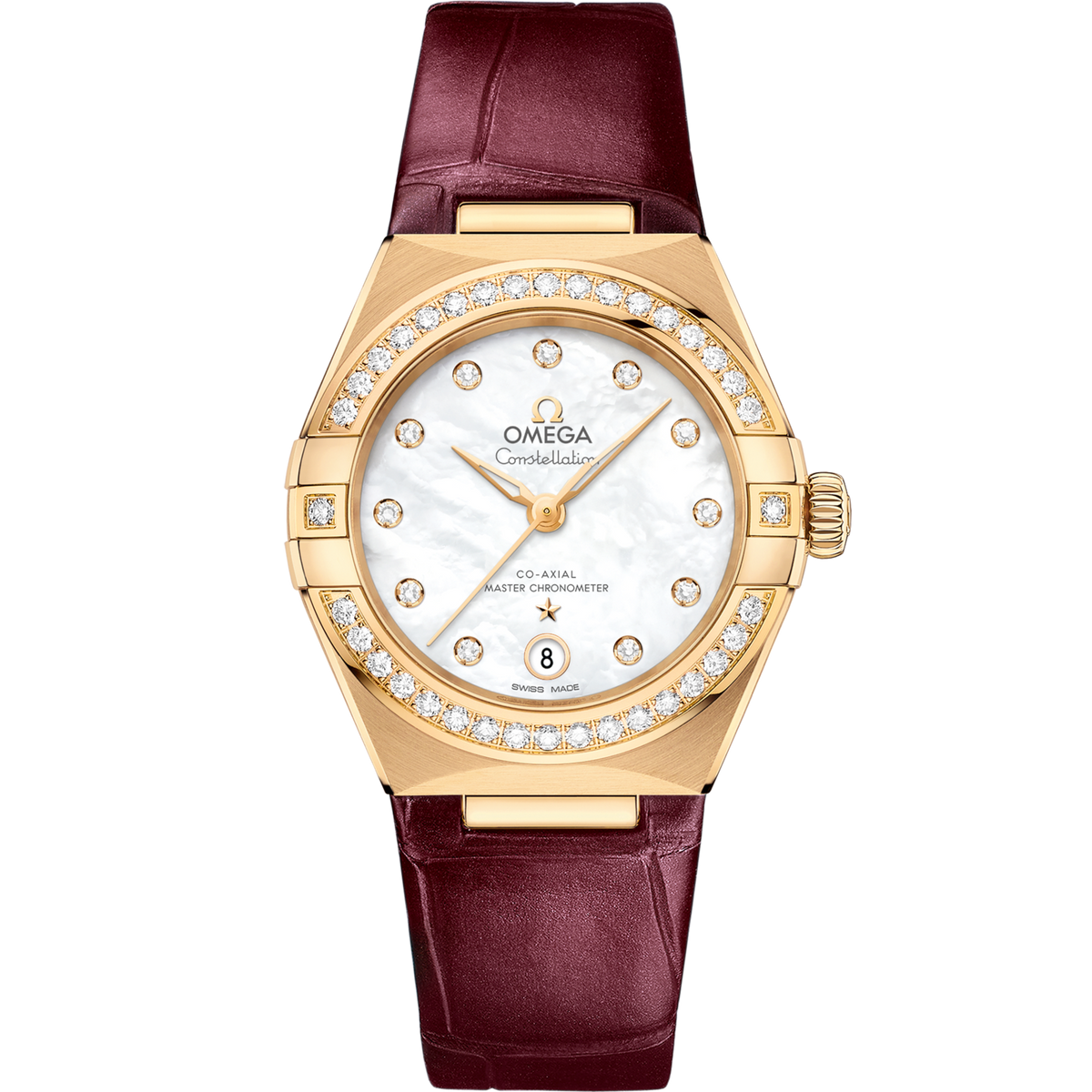 Omega Constellation 29 mm Yellow Gold White Dial Strap 131.58.29.20.55.001