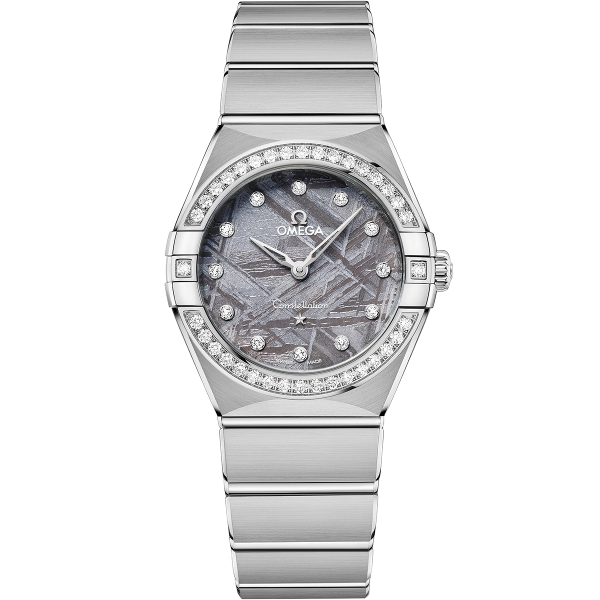 Omega Constellation 28 mm Steel Lavender Dial Bracelet 131.15.28.60.99.001