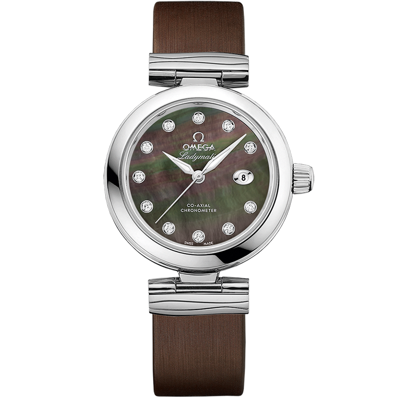 Omega De Ville Ladymatic 34 mm Steel Black Dial Strap 425.32.34.20.57.004