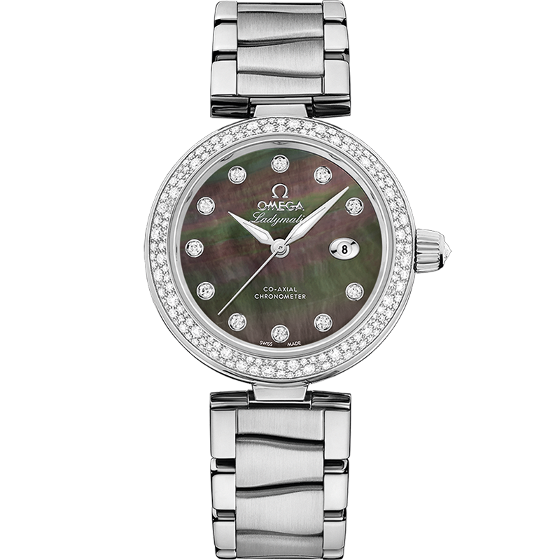 Omega De Ville Ladymatic 34 mm Steel Black Dial Bracelet 425.35.34.20.57.004