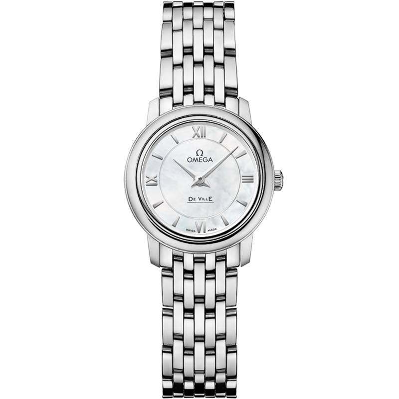Omega De Ville Prestige 24.4 mm Steel White Dial Bracelet 424.10.24.60.05.001