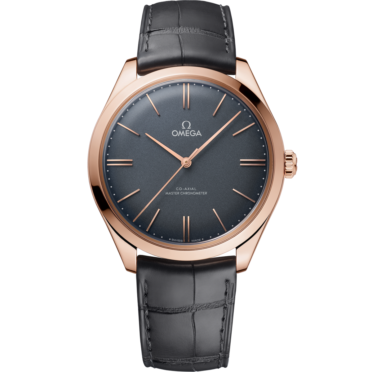 Omega De Ville Trésor 40 mm Sedna Gold Grey Dial Strap 435.53.40.21.06.001