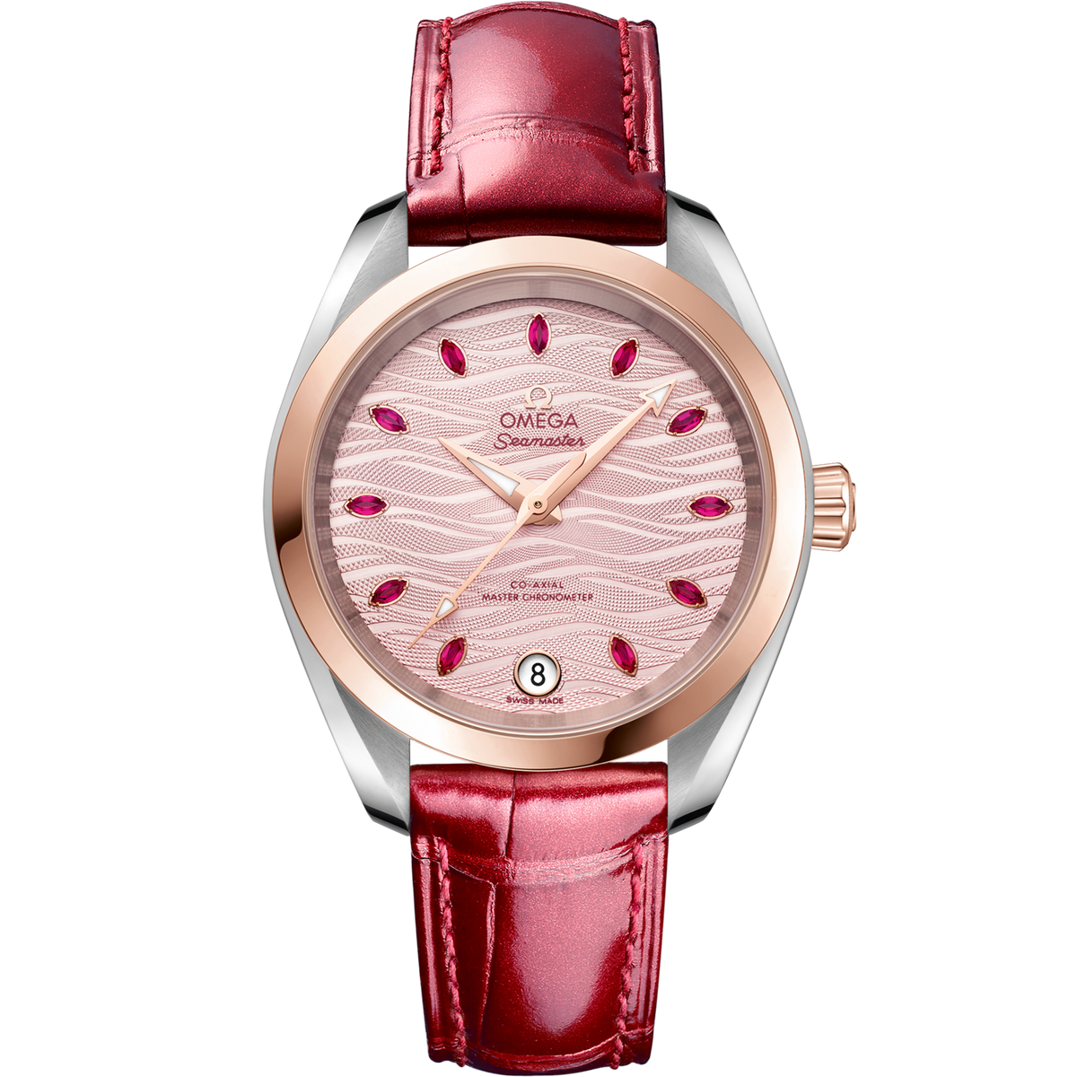Omega Seamaster Aqua Terra Rose Gold Pink Dial Strap 220.23.34.20.60.001