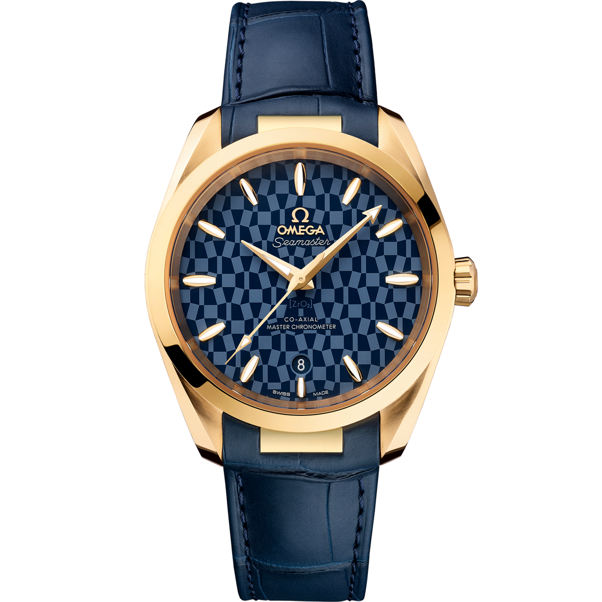 Omega Seamaster Aqua Terra 38 mm 18k Yellow Gold Blue Dial Strap 522.53.38.20.03.001