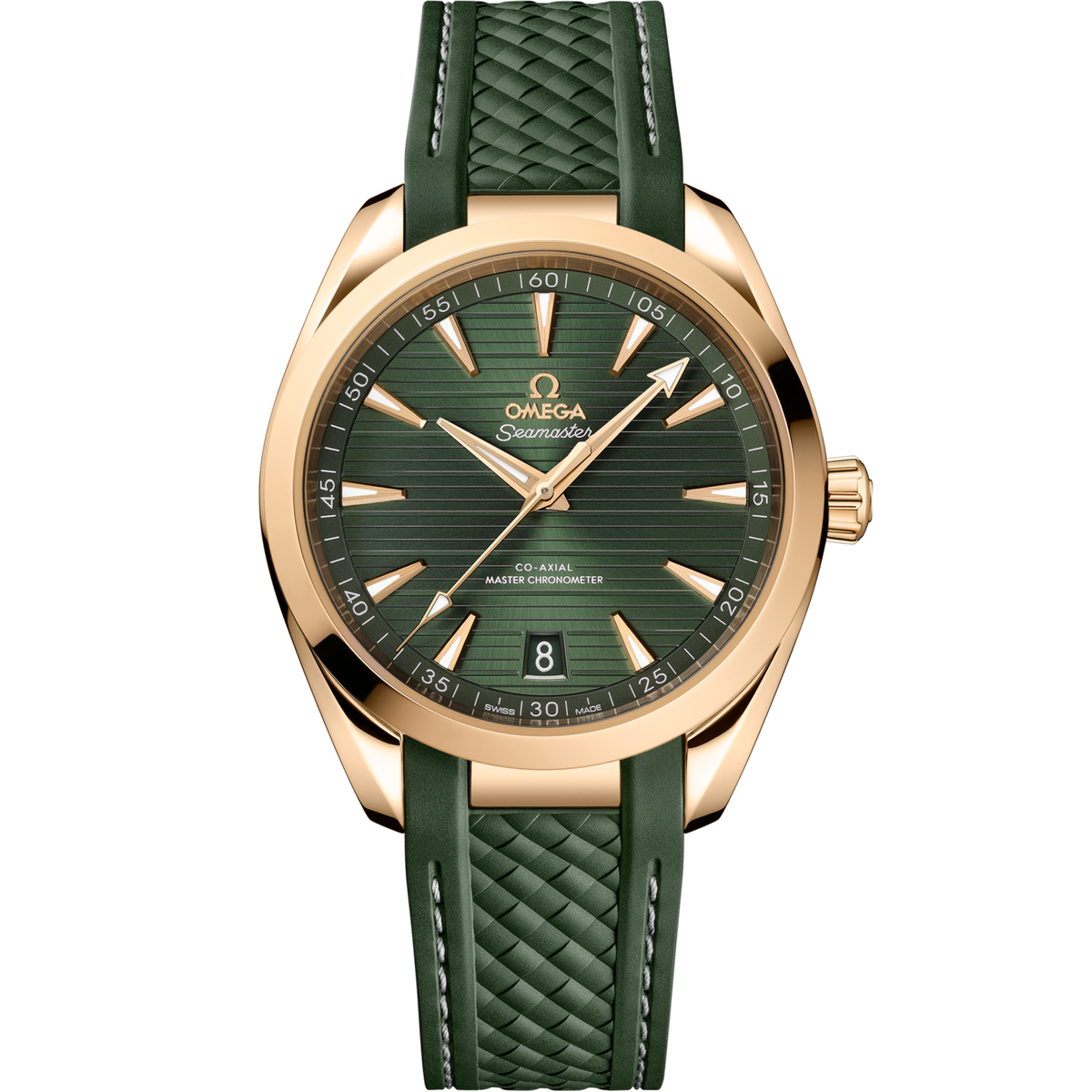 Omega Seamaster Aqua Terra 41 mm Gold Green Dial Strap 220.52.41.21.10.001