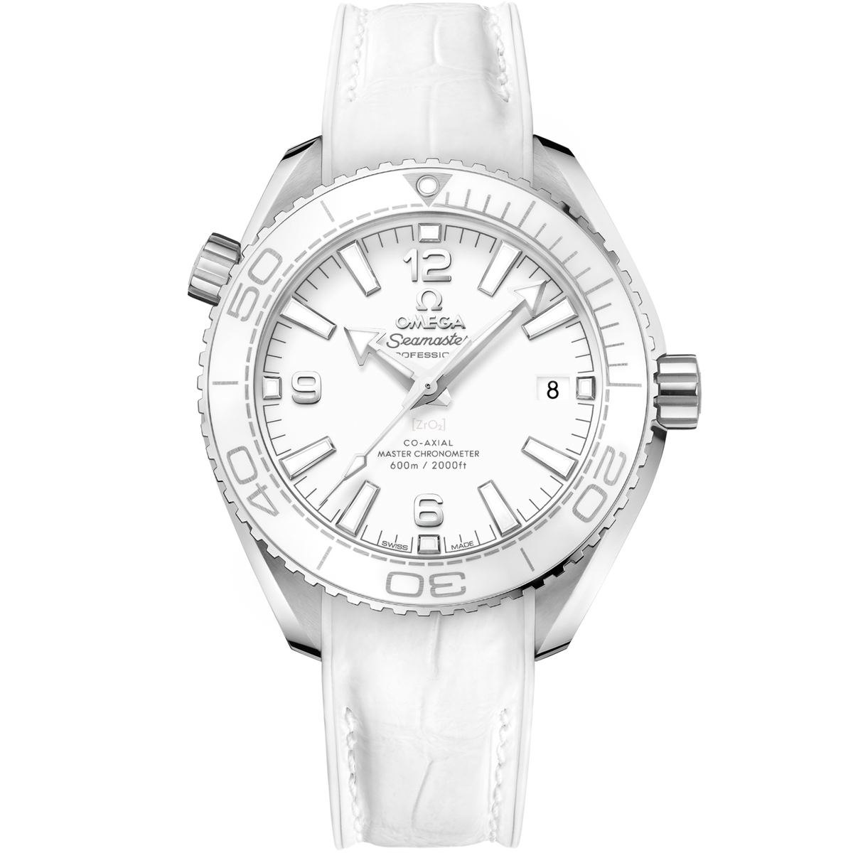 Omega Seamaster Planet Ocean 39.5 mm Steel White Dial Strap 215.33.40.20.04.001