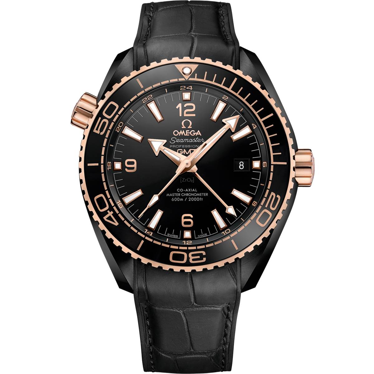 Omega Seamaster Planet Ocean 45.5 mm Ceramic Black Dial Strap 215.63.46.22.01.001