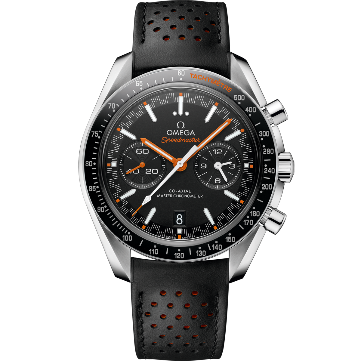 Omega Speedmaster Super Racing Steel Black Dial Strap 329.32.44.51.01.001