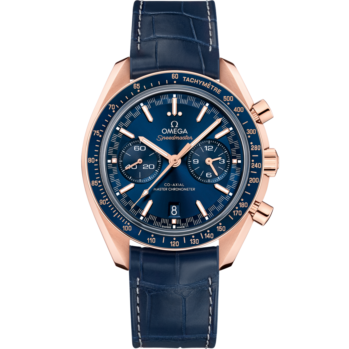 Omega Speedmaster Racing 44.25 mm Rose Gold Blue Dial Strap 329.53.44.51.03.001